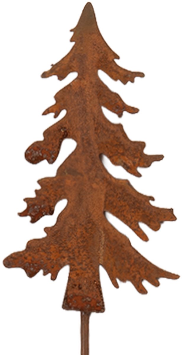 Clayre & Eef Tuinsteker Kerstboom 6x1x34 cm Bruin Metaal