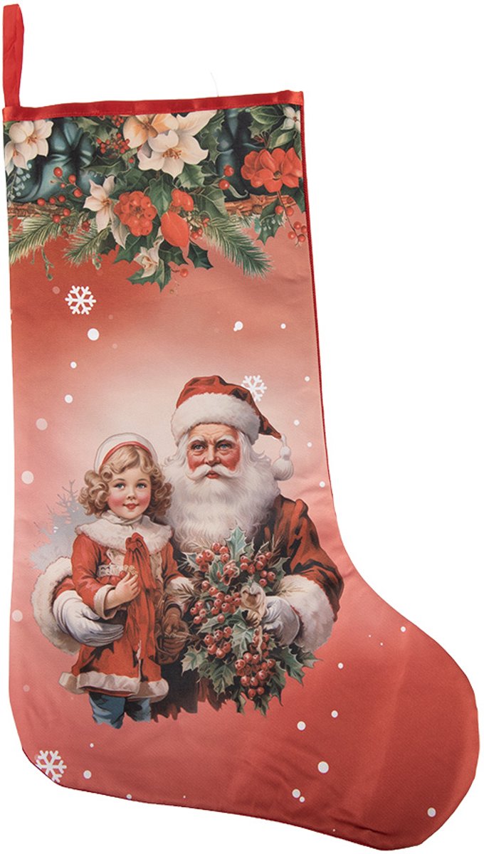 Clayre & Eef Kerstsokken Rood Synthetisch