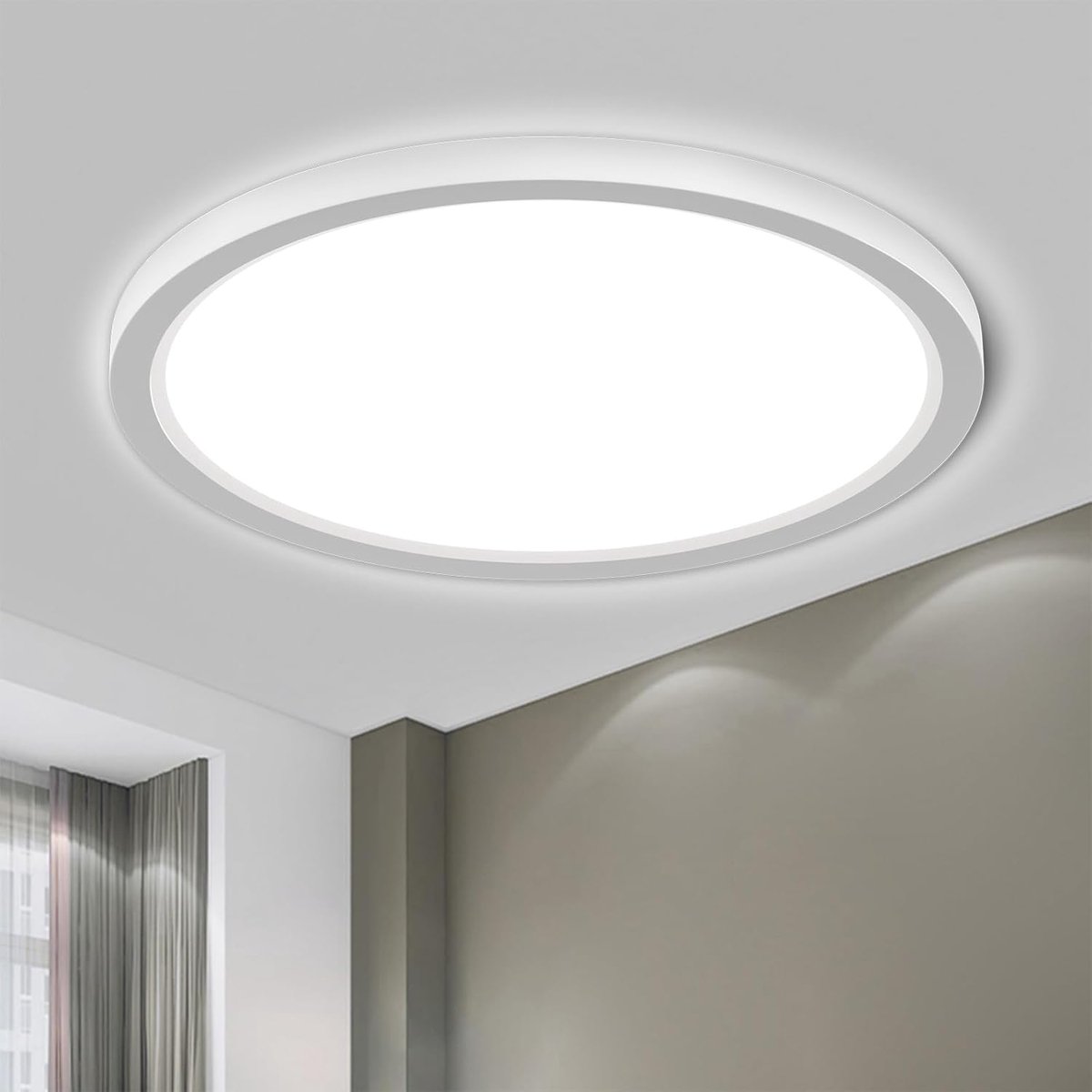 SnelShoppen - LED Plafondlamp 50W IP44 Waterdicht - Ronde Plafondverlichting voor Woonkamer, Badkamer, Slaapkamer, Keuken, Balkon, Kelder - Moderne Du
