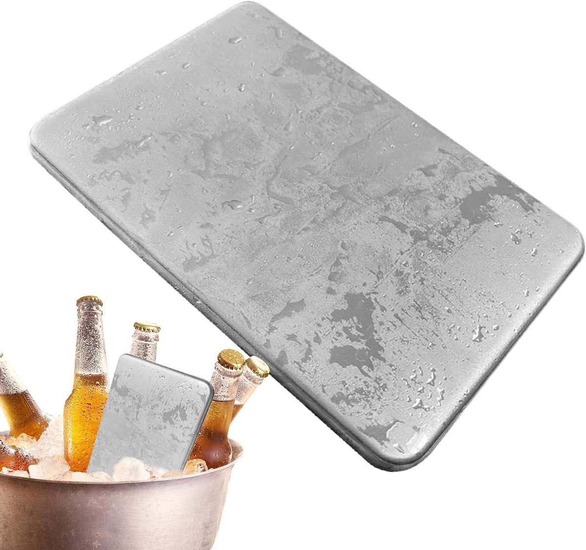 Roestvrijstalen Koeltas - Herbruikbare Koelpacks - Voedsel en Dranken Koelen - Snelvriezend - 2.5 cm - Zilver
