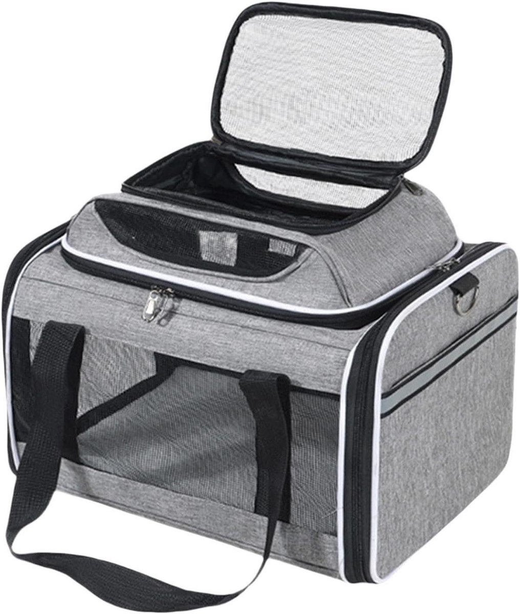 Reismand Kat - Draagtas Huisdier - Veilig Vervoer - Ventilerend Mesh - 45x35x10 cm - Veelkleurig
