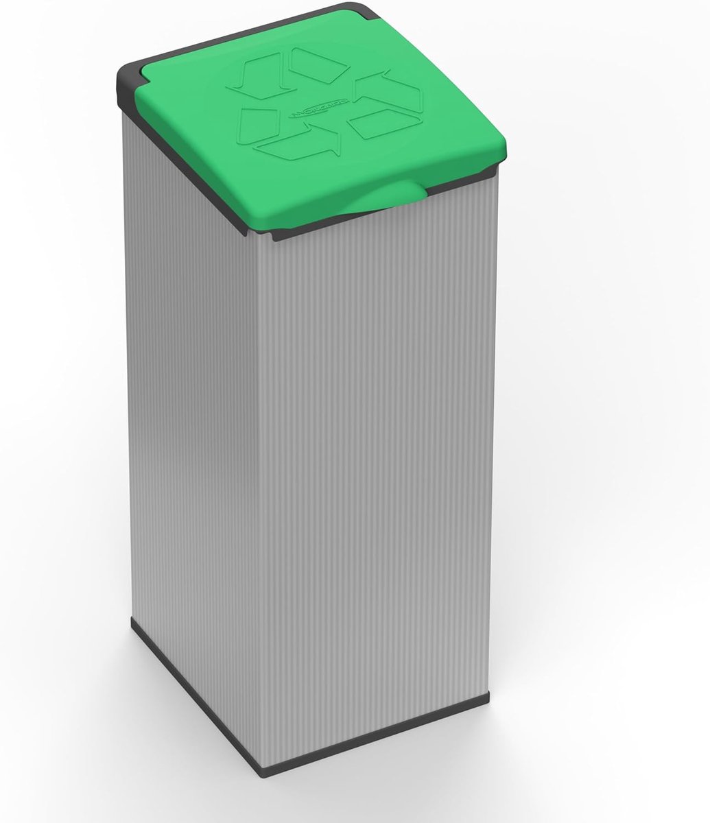 SnelShoppen - Mongarid Modulaire Afvalzakhouder Groen, 80-110 Liter, Hoogte 80cm, Ideaal voor Tuin, Keuken, Feesten, Camping