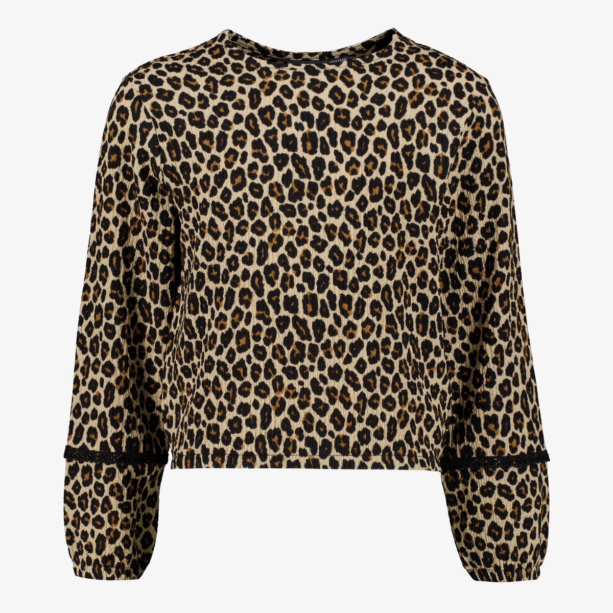 TwoDay meisjes blouse met panterprint bruin - Maat 170