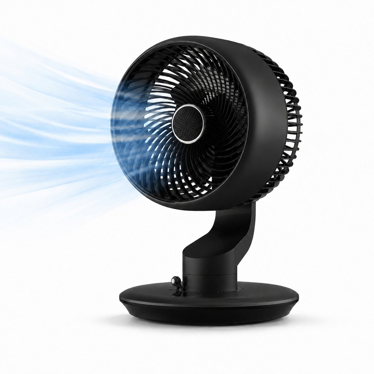 USB Tafelventilator met Zuignap – Oplaadbare Ventilator – Wandmontage & Bureau – 5400mAh – 3 Snelheden – 90° Kantelbaar & 120° Oscillerend – Stil – Inclusief Geurpad – Zwart –1 Stuk