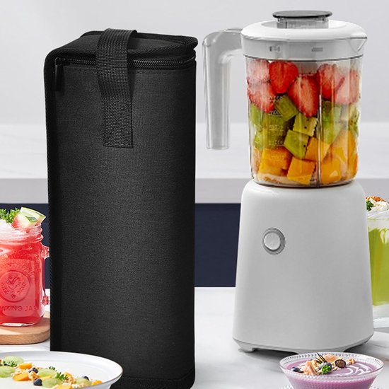 Blender Reishoes - Beker Opbergtas - Onderweg Sap Drinken - Aanpasbare Pasvorm - 9 x 12 x 30 cm - Zwart — afbeelding 3