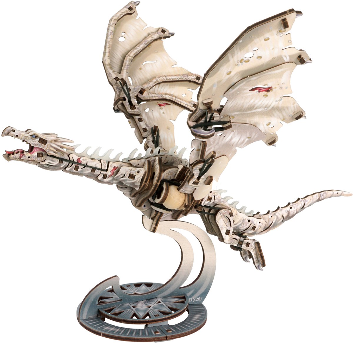 UGEARS 3D Modelbouw - Ukrainian Ironbelly Dragon™ - Harry Potter™ - Mechanisch Bouwpakket Hout - Educatief Speelgoed — afbeelding 4