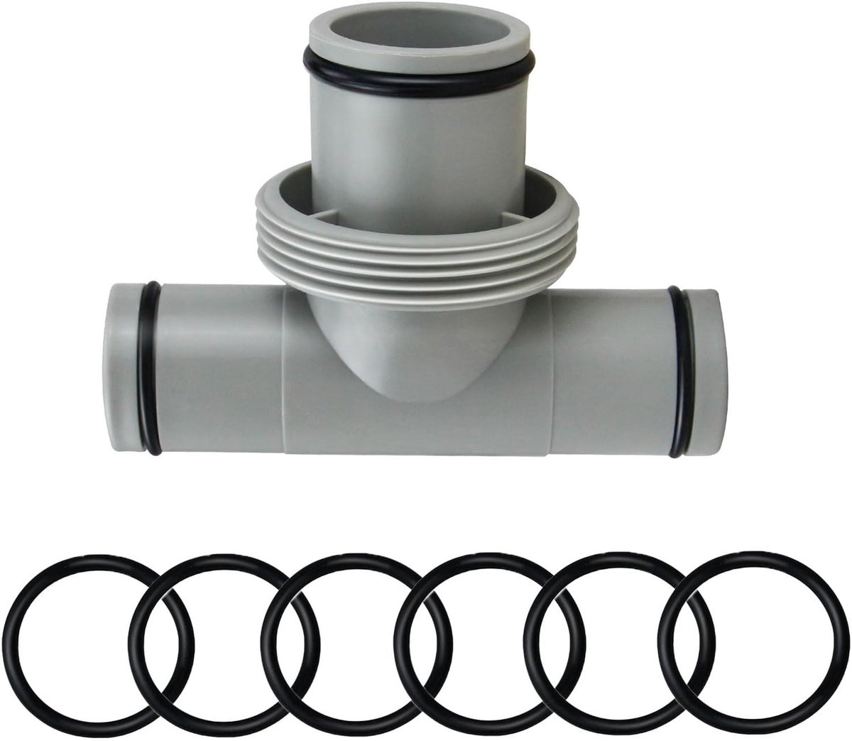 Tee Extension voor Slangverbinding, 38mm naar 32mm, Verbeterde Pool Connector Kit voor Intex en Bestway, Ideaal voor Zwembaden en Tuinaccessoires