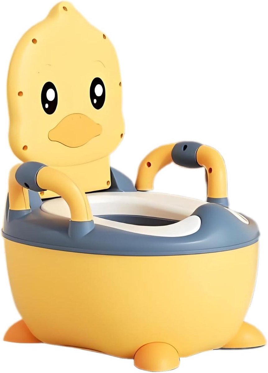Potty Trainer Eend - Baby Toiletje - Zindelijkheidstraining - Antislip Stabiliteit - 40.9 x 32.3 cm - Geel