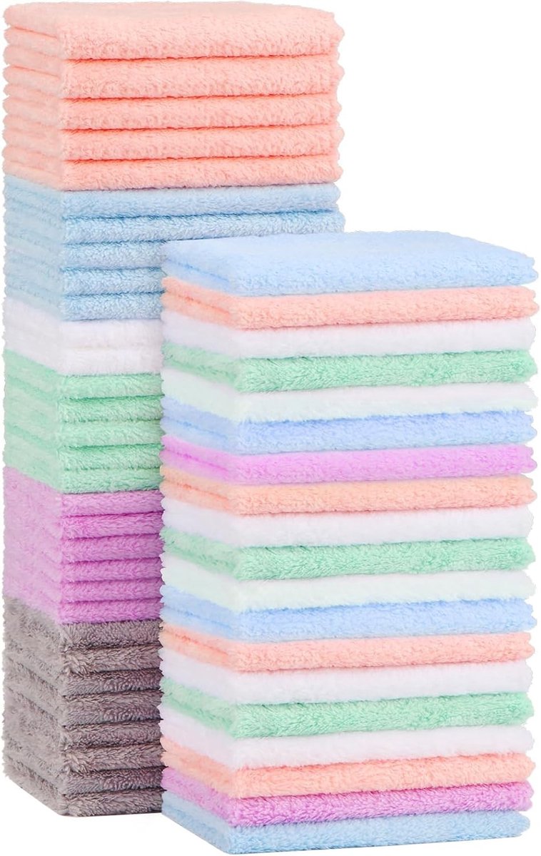 Zachte en Absorberende Baby Wasdoeken van Microvezel voor Gevoelige Huid, 7 x 9 Inch, Ideaal voor Gezicht, Handen en Lichaam