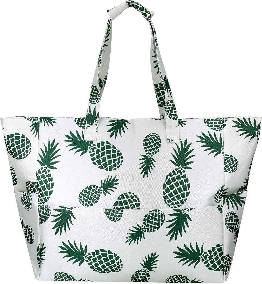 SnelShoppen - Huiguli Strandtas XXL, Waterdichte Badtas voor Dames, Shopper met Ritssluiting en Meerdere Zakken, Zwembadtas voor Picknick en Dagelijks