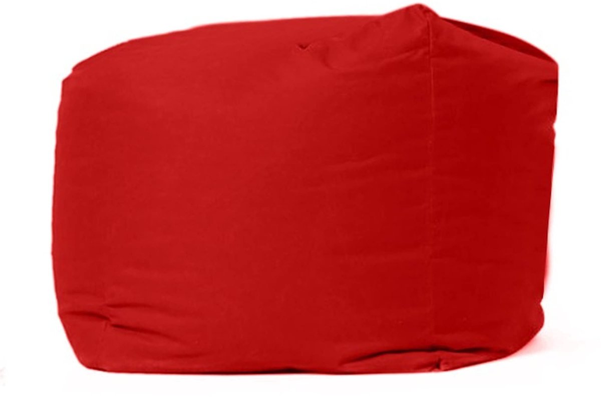 SnelShoppen - Rood Tuinpoef, Waterdicht, 100% Gerecycled Polyester, Zitting 45x45 cm, Max. 200 kg, Voor Buiten, Feest, Camping, Kinderen