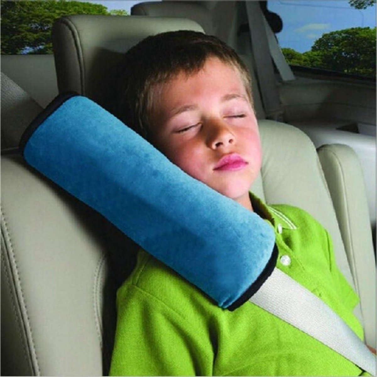 Autogordel Pads - Gordel Kussen - Comfortabele Reis - Zachte Voering - One Size - Geel
