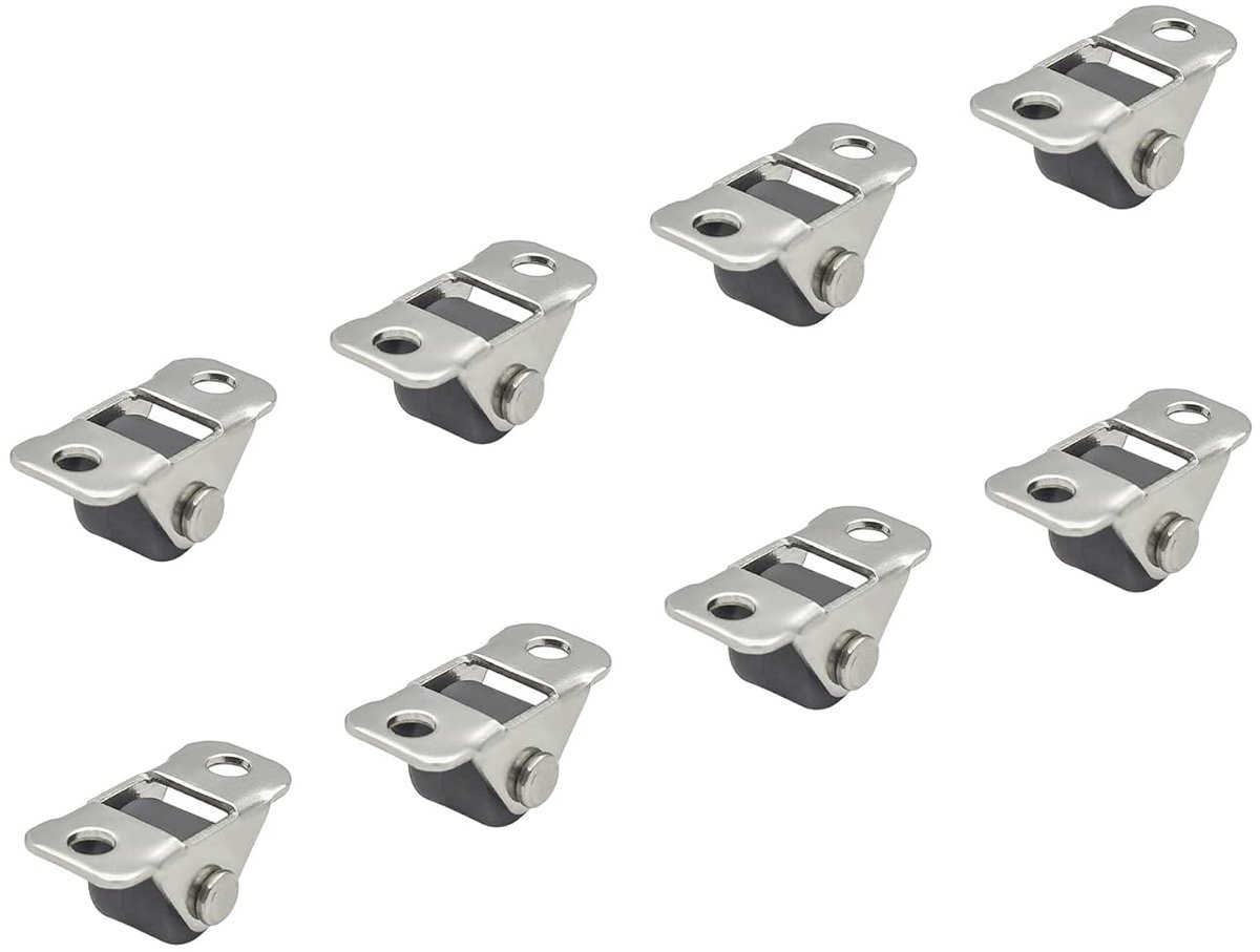 SnelShoppen - Silent TPR Wielen Ø 12 x 9 mm met Bevestigingsplaat Rubber Wielen zonder Rem Vervangingen voor Meubilair en Mobiele Kasten 12 kg Draagve