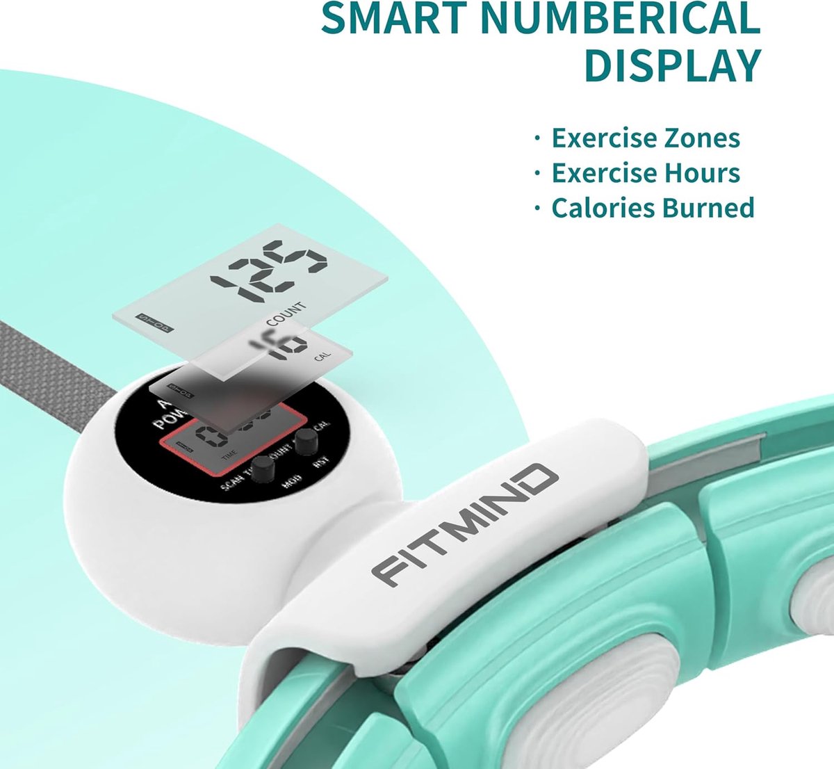 FITMIND Smart gewogen hoelahoepels-cyaan - ShopVlot