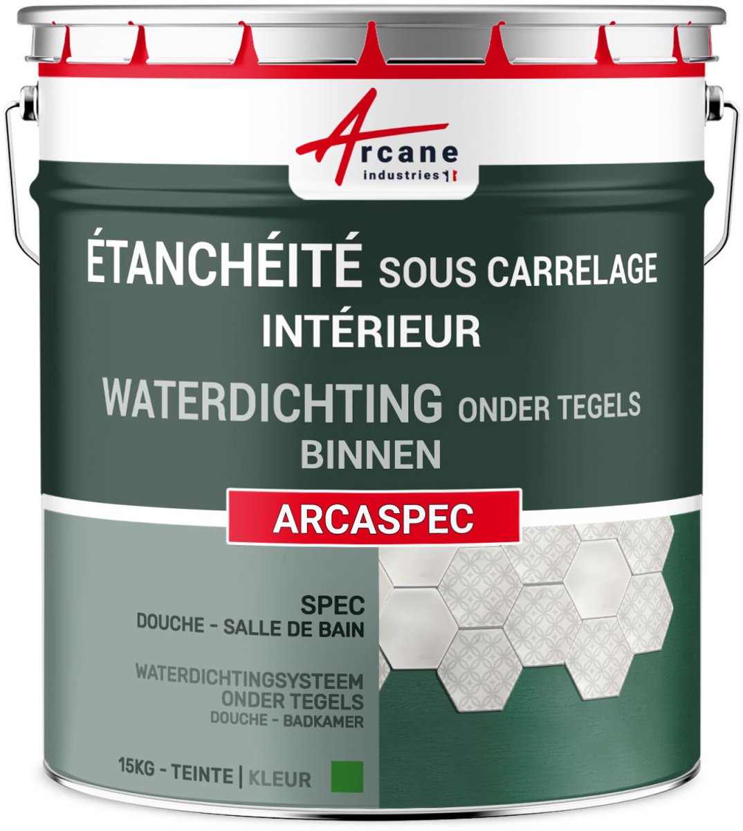 SPEC waterdichtheid voor douche- en badkamertegels: ARCASPEC