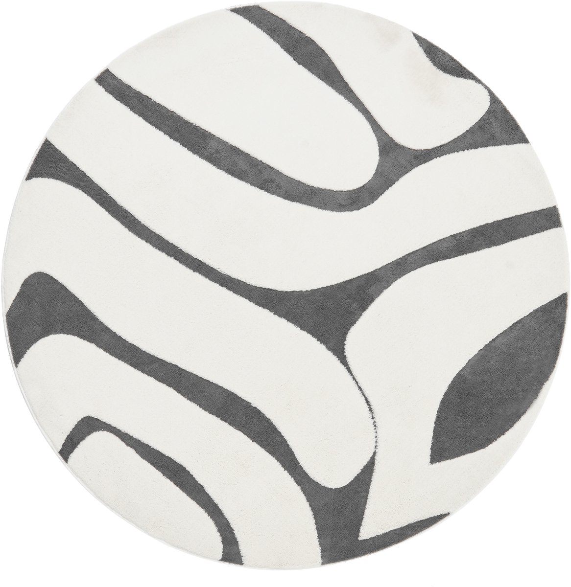 HARTZ - Vloerkleed - Grijs/Wit - 160 cm - Jaquard