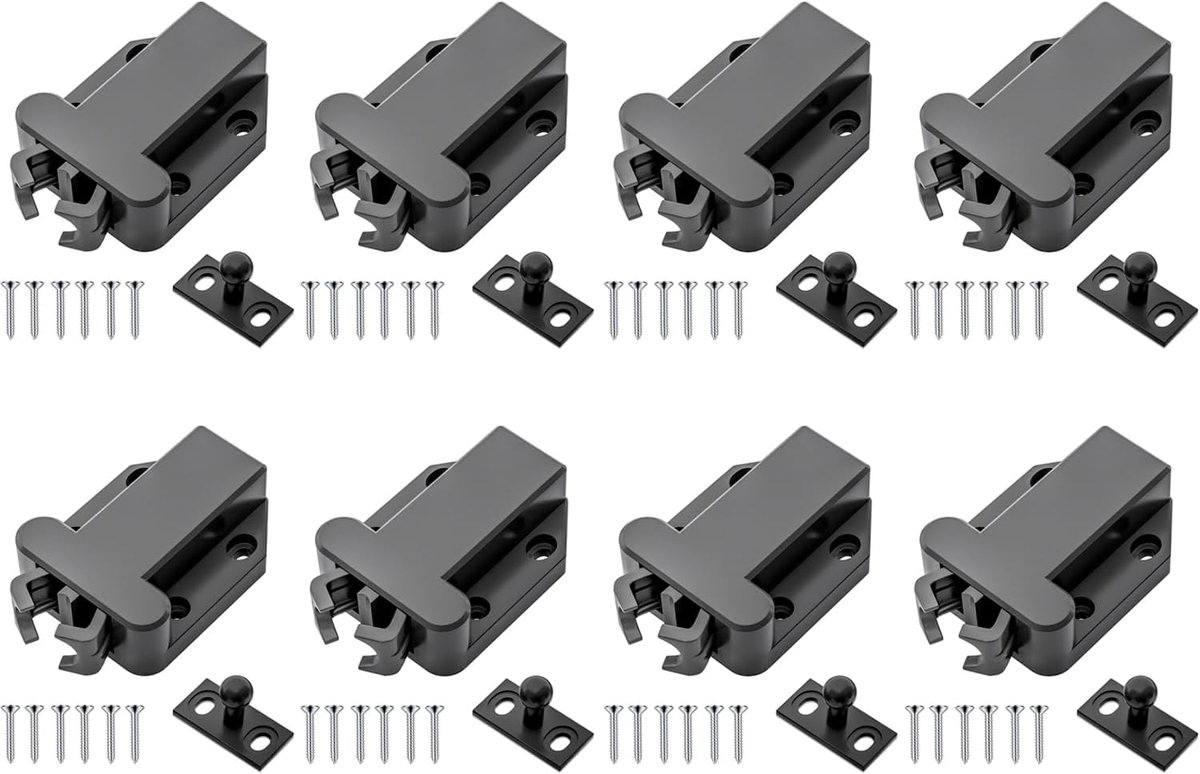 8 Stuks Magnetische drukgrendel,Veilige Aanraakgrendel,Druk om