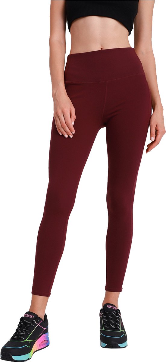 Skechers Go Walk High Waisted Legging, Vrouwen, Purper, Leggings, maat: XL
