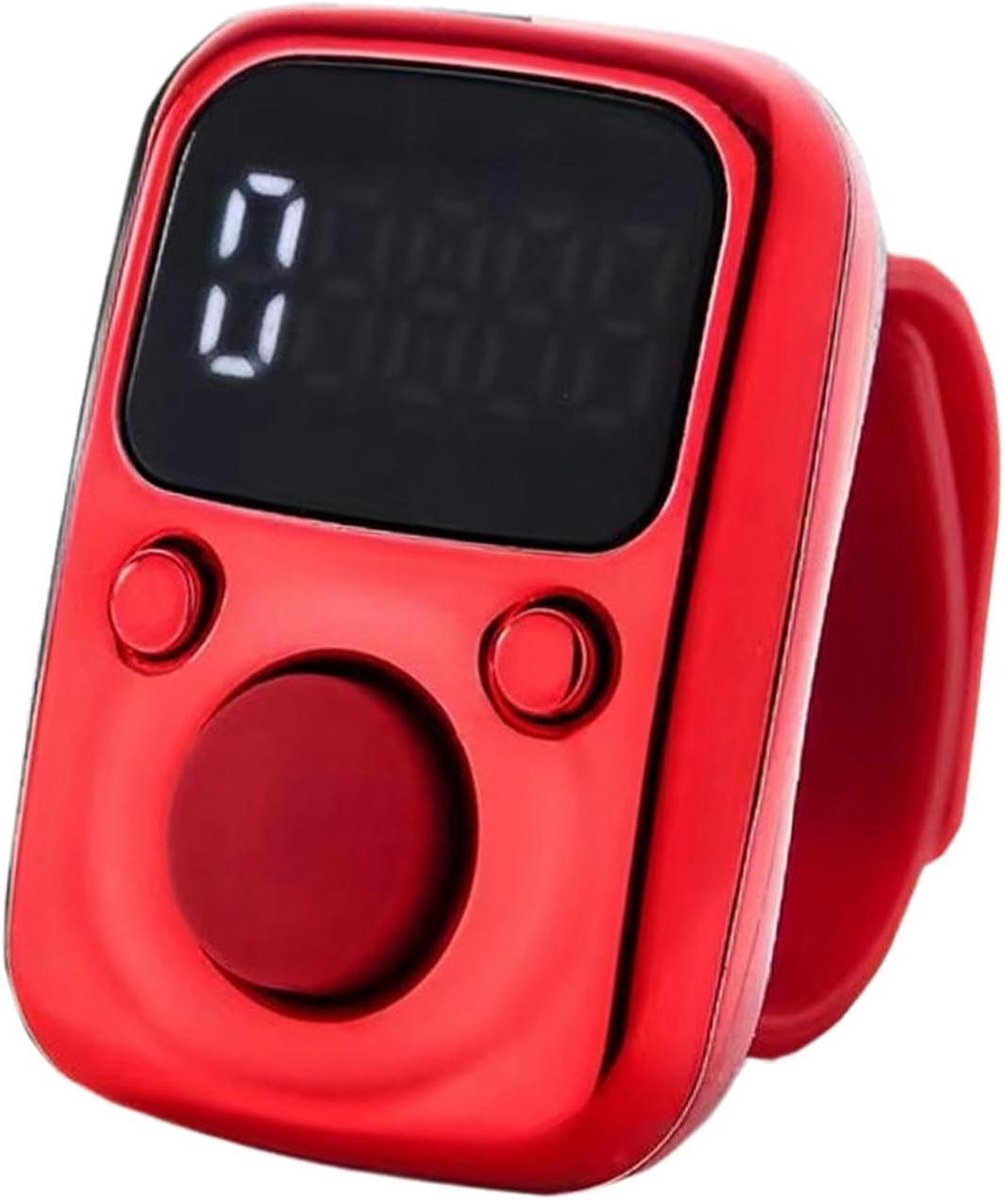 Digitale Vingerteller - Handteller Clicker - Activiteiten Tellen - Waterdicht Ontwerp - 1.0 Gram - Rood