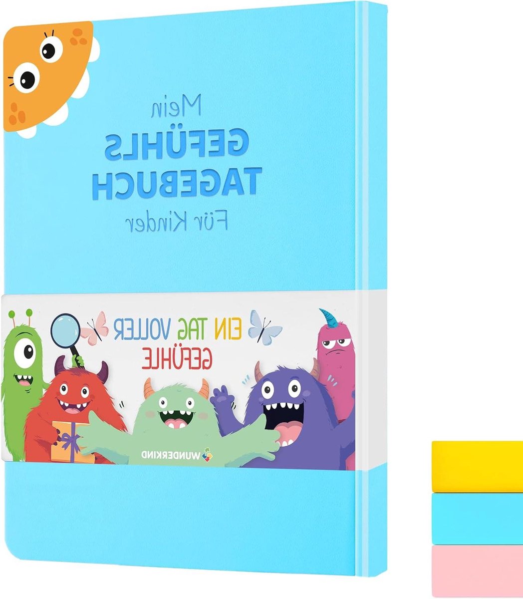 Emotie Dagboek - Gevoelensboek Kinderen - Emoties Begrijpen - Pedagogisch Ontwikkeld - 22.8 x 16.8 x 1.7 cm - Blauw