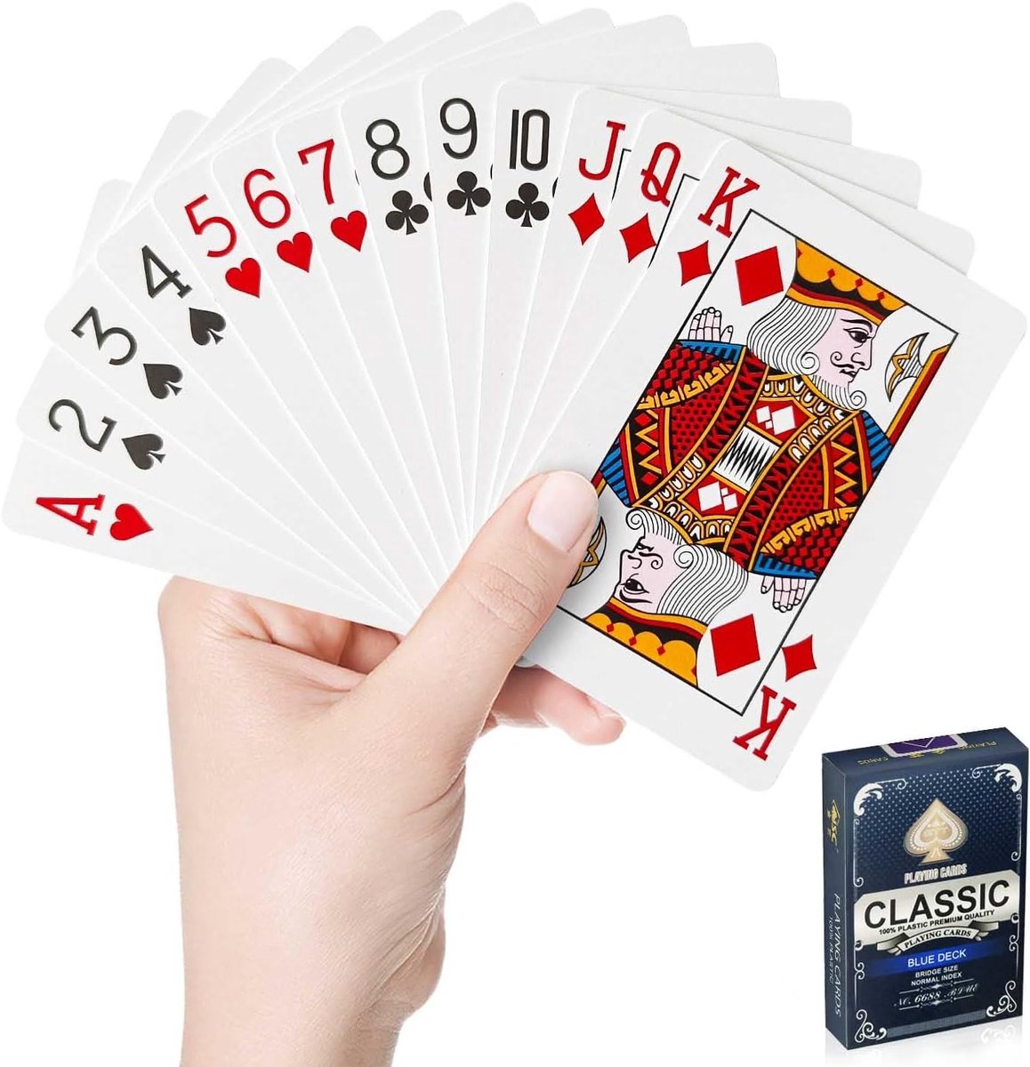 Waterdichte Plastic Speelkaarten - Blauw - Waterbestendig - Premium Kwaliteit - Voor Poker en Buiten