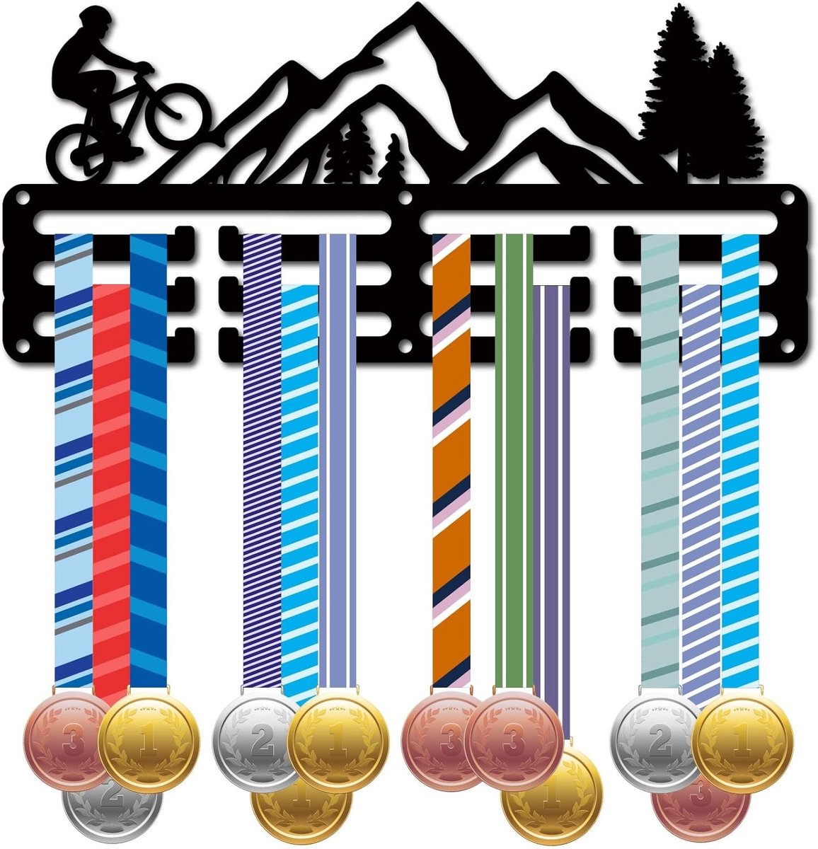 Medaillehouder voor Fietssport, Hangende Medailles, Presentatiestand voor Sportprijzen, Decoratieve Houder voor Mannen en Vrouwen, 29x13cm