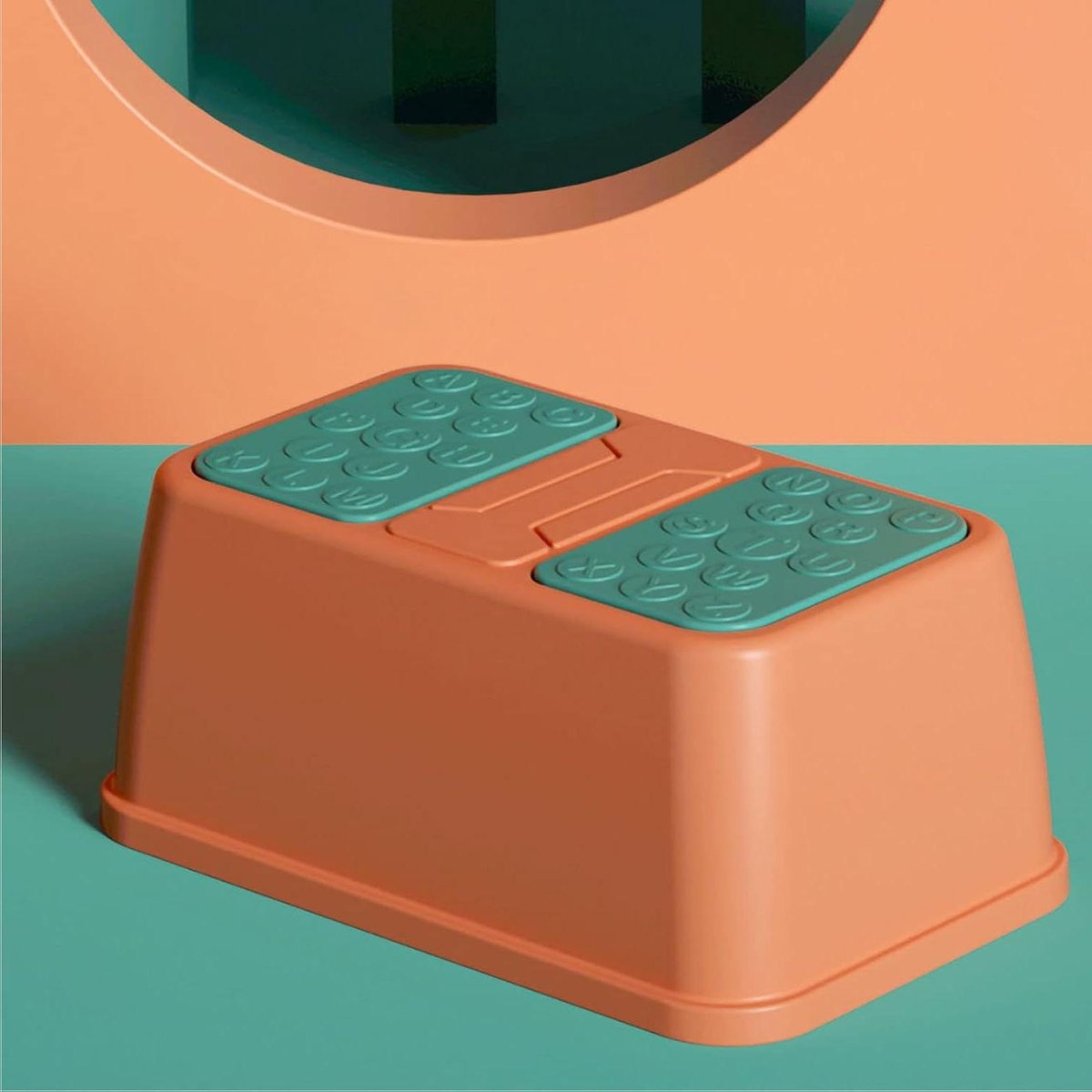 Toiletkrukje - Badkamerkrukje - Veilig Gebruik - Antislip Ontwerp - 35x23x16 cm - Rood
