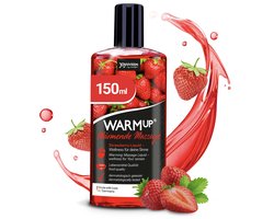 JOYDIVISION WARMup 150 ml Massagevloeistof met Fruitige Aardbeiengeur en -Smaak | Verwarmend Effect | hou van Massageolie
