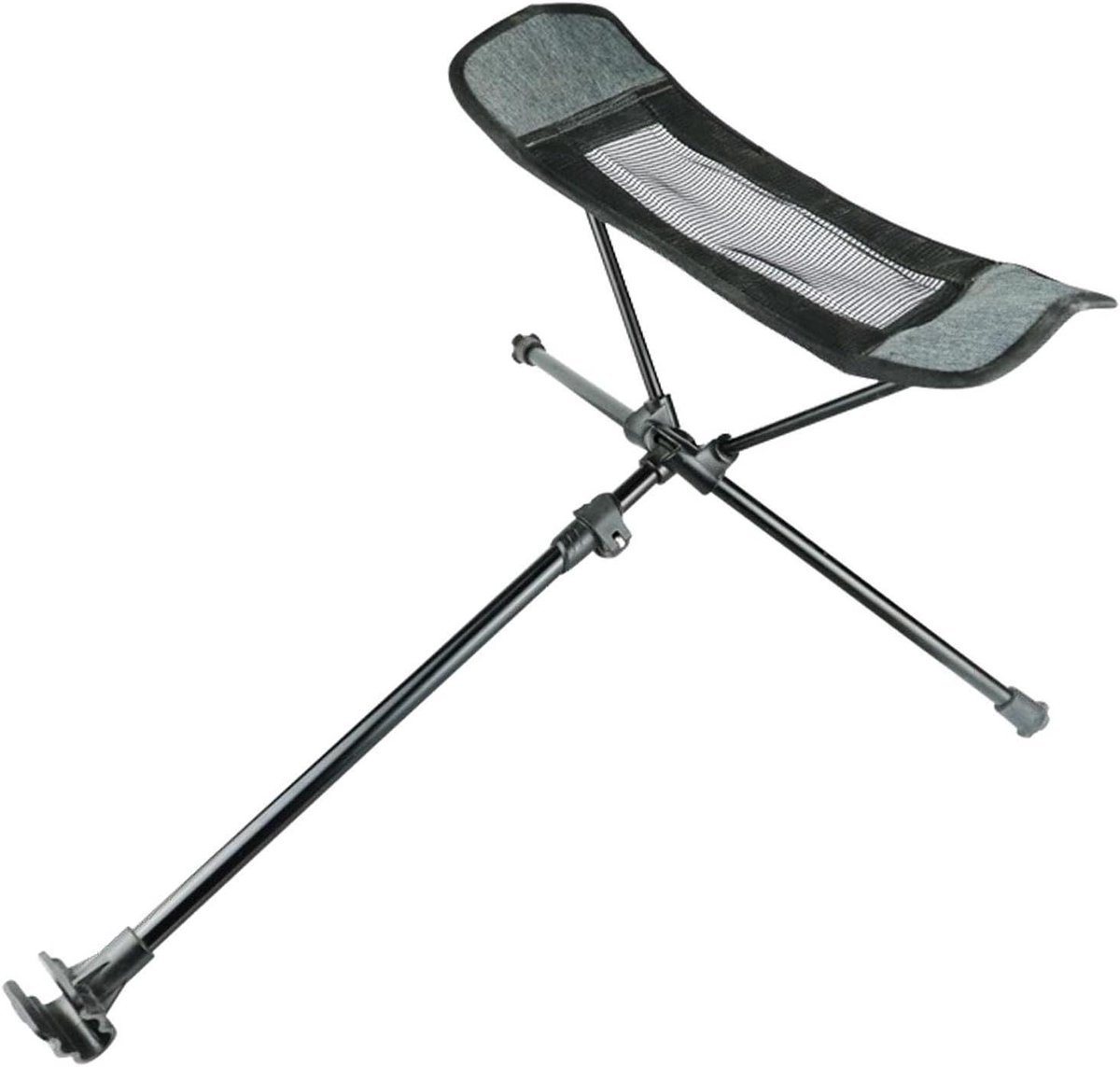 Camping Voetsteun - Draagbare Voetenbank - Buiten Ontspannen - Verstelbare Benen - 48.5-76 cm - Grijs