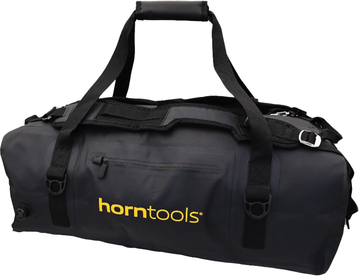 SnelShoppen - Horntools Expedition Bag 90 Liter - Waterdichte Duffle Bag, Sporttas, Reis- en Uitrustingstas, Zwart, Draagbaar als Rugzak of Carry On