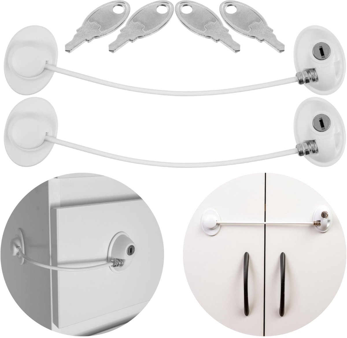 Omgoods - 2 Pack Koelkast Slot - Veiligheidslock voor Kinderen