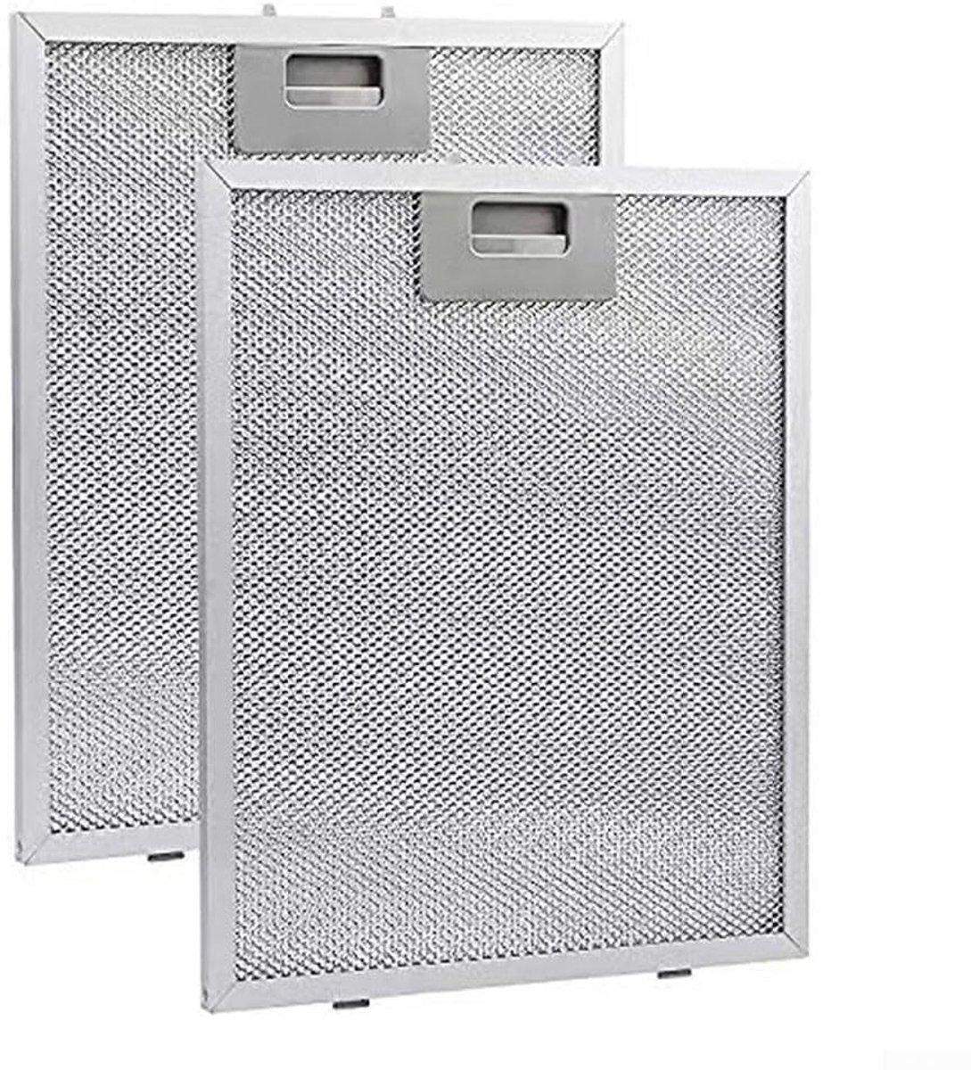 Omgoods - 2x Aluminium Afzuigkapfilter - Metaal Gaas Vetfilters 305 x 267 x 9mm
