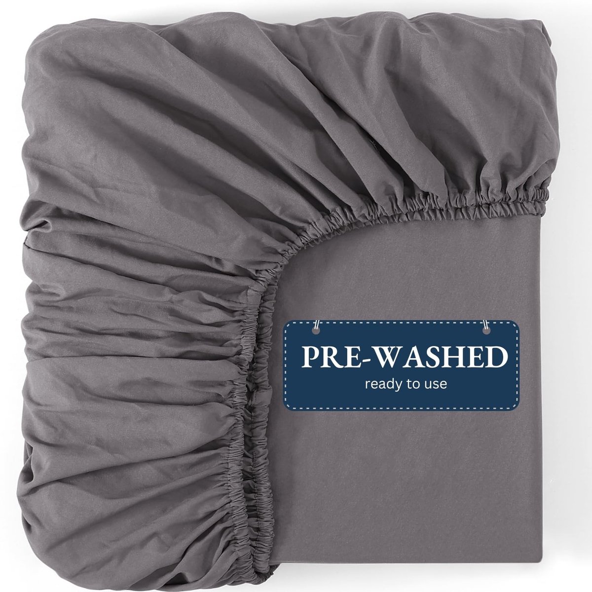 Omgoods - Fitted Sheet Single Grijs - Voorzien van diepe pocket 35 cm, gemakkelijk in onderhoud