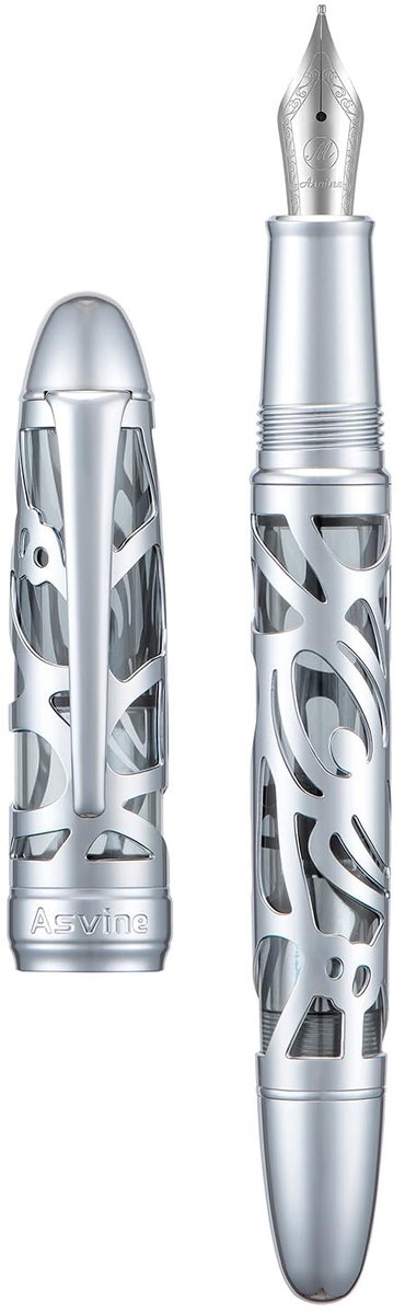 Omgoods - P80 Piston Fountain Pen - Luxe Transparante Pen met Fijne Nib