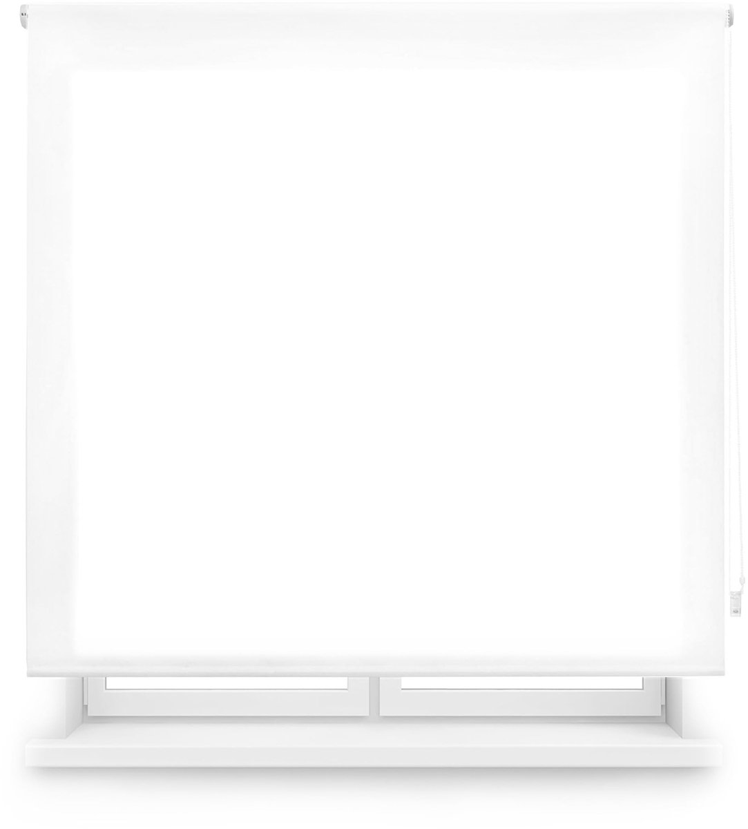 Omgoods - Transparante Rolgordijn op Maat, Wit, 115 x 250 cm, Semi-Transparant