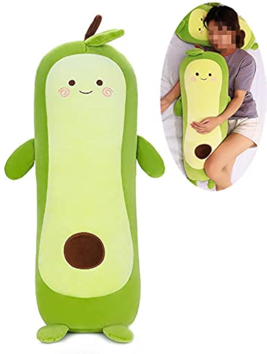 Omgoods - Avocado Pluche Speelgoed Kussen - 90 cm Lang - Superzacht