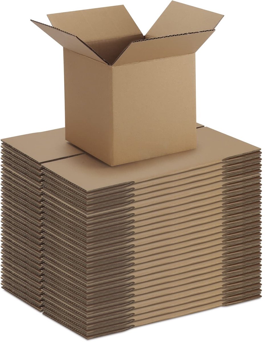 Omgoods - Verzenddozen 6x6x6 Inch - 25 Stuks Bruin Karton
