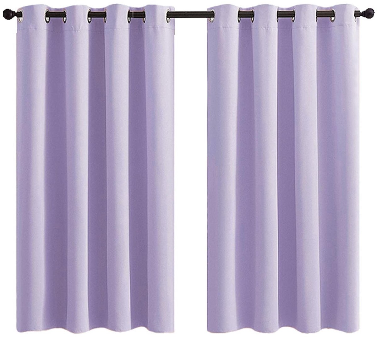 Omgoods - Opaque Gordijn met Oogjes, 132 x 241 cm, Licht Paars