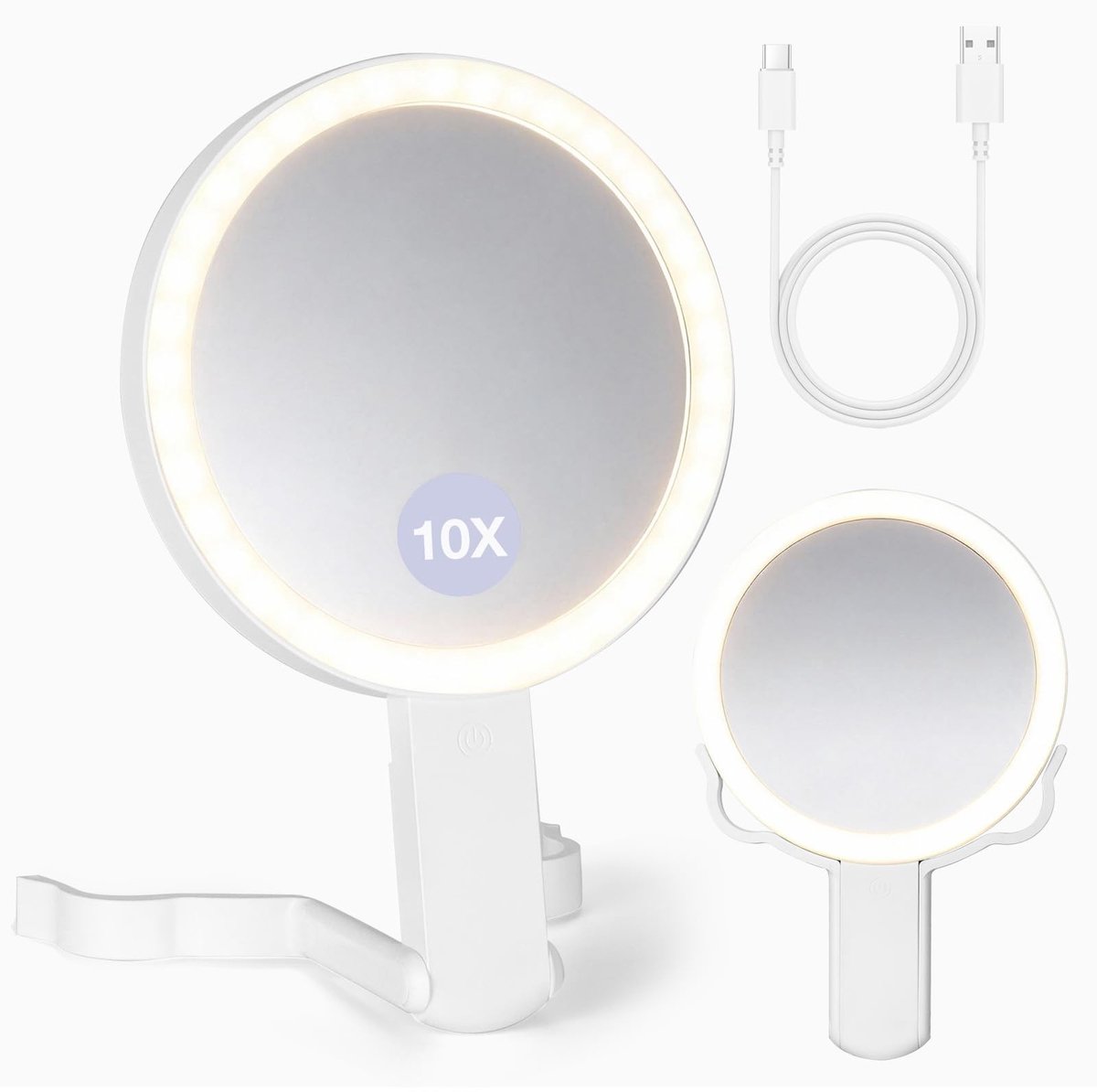 Omgoods - LED Makeup Spiegel met Verstelbare Verlichting en Drie Kleurmodi