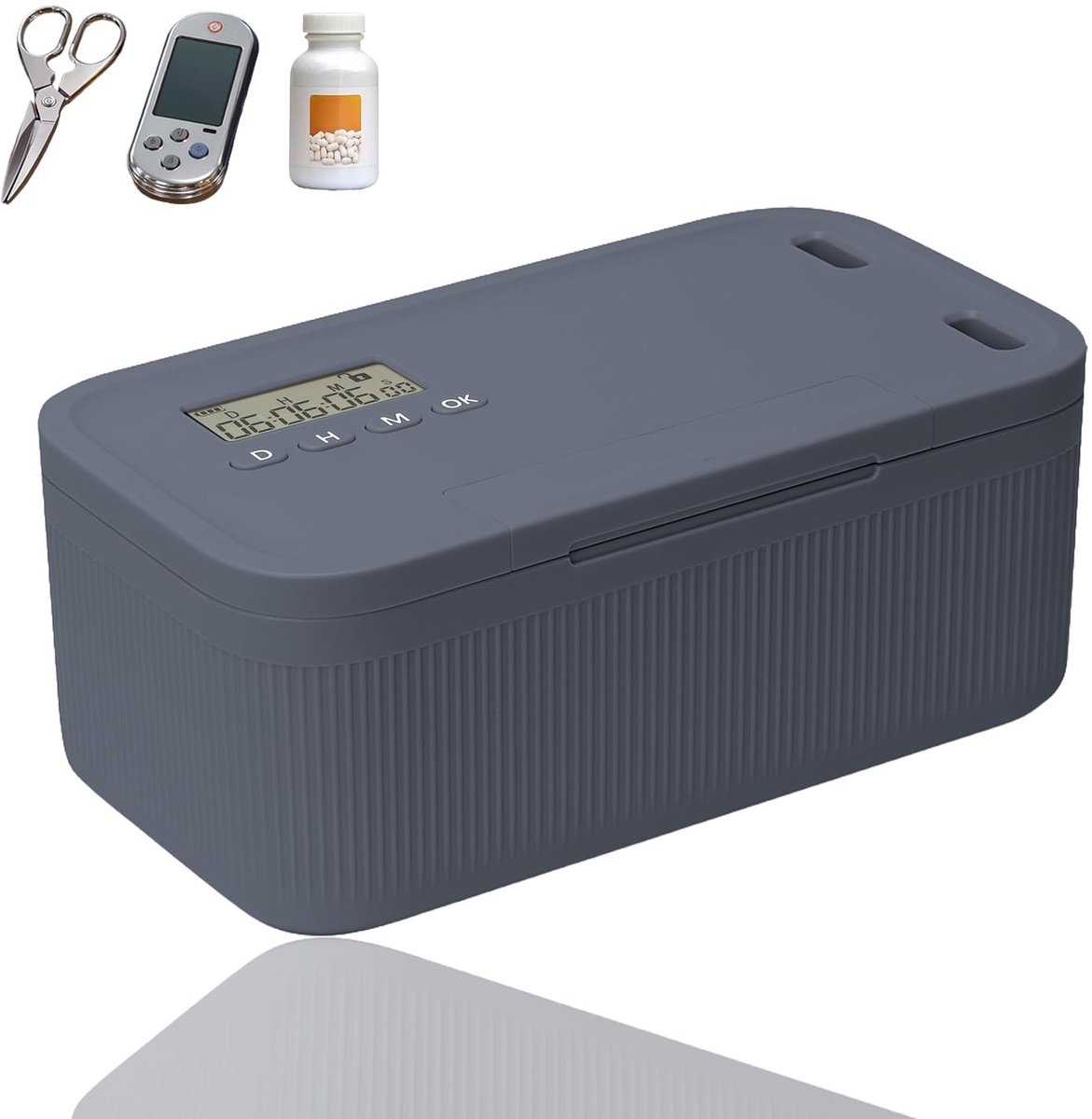 Omgoods - Time Slot Box met Timer - Veilig en Handig voor Medicijnopslag en Verslaving Controle