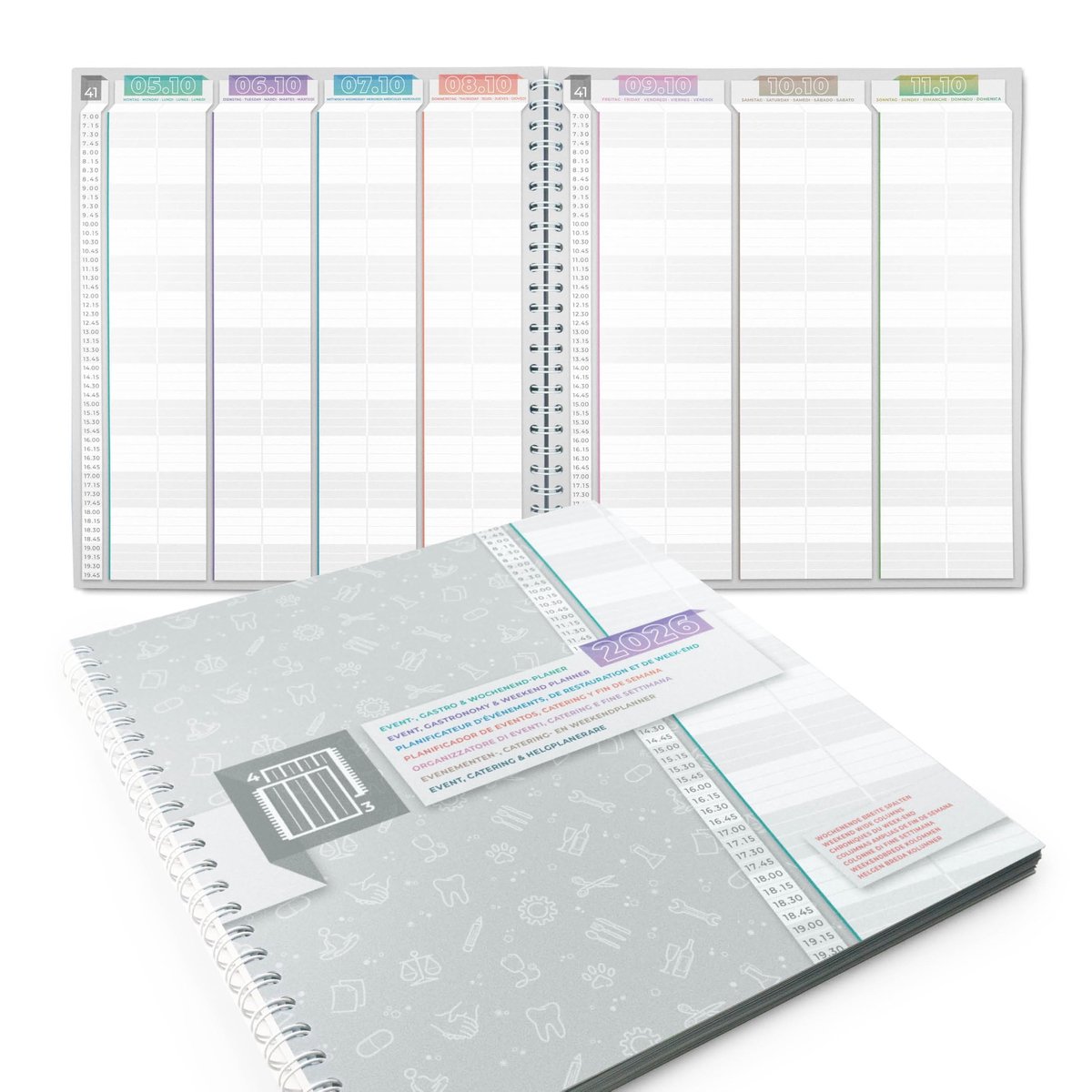 Omgoods - 2026 Wekelijkse Planner voor Gastronomie en Evenementen - 15 Minuten per Dag