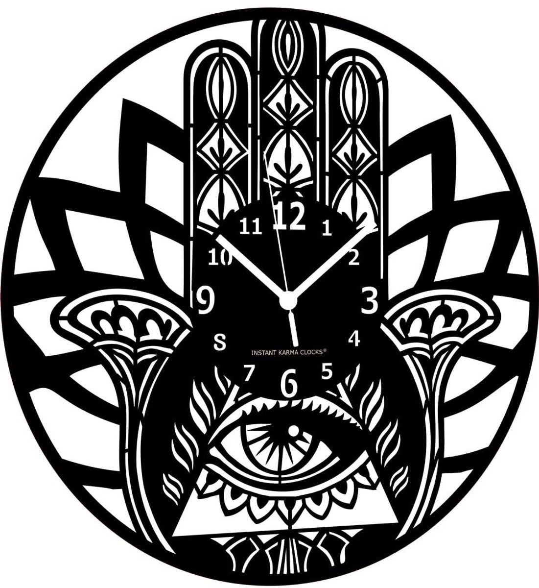 Omgoods - Wandklok Hamsa Hand van Fatima - 30 cm Decoratie