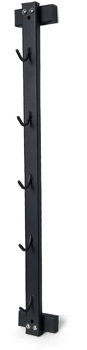 Omgoods - Lat Pull-down Bevestigingsrek, Wandgemonteerde Organizer met Stevige Haken voor Gymaccessoires