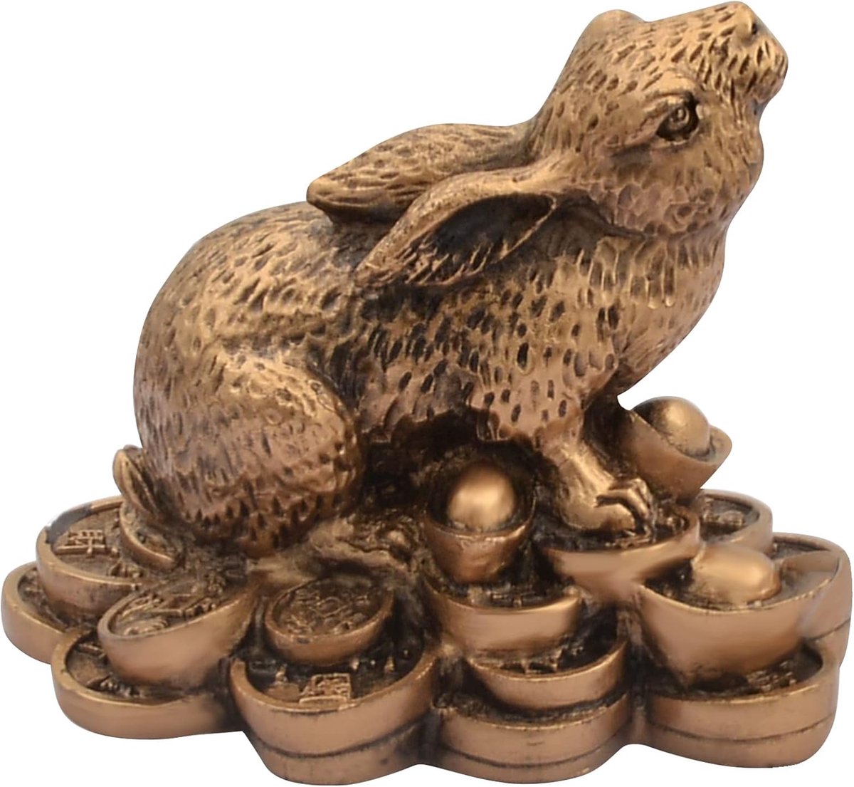 Shui ornament dierenriem konijn standbeeld geluksmunt dierenriem dier beeldjes desktop decoratie