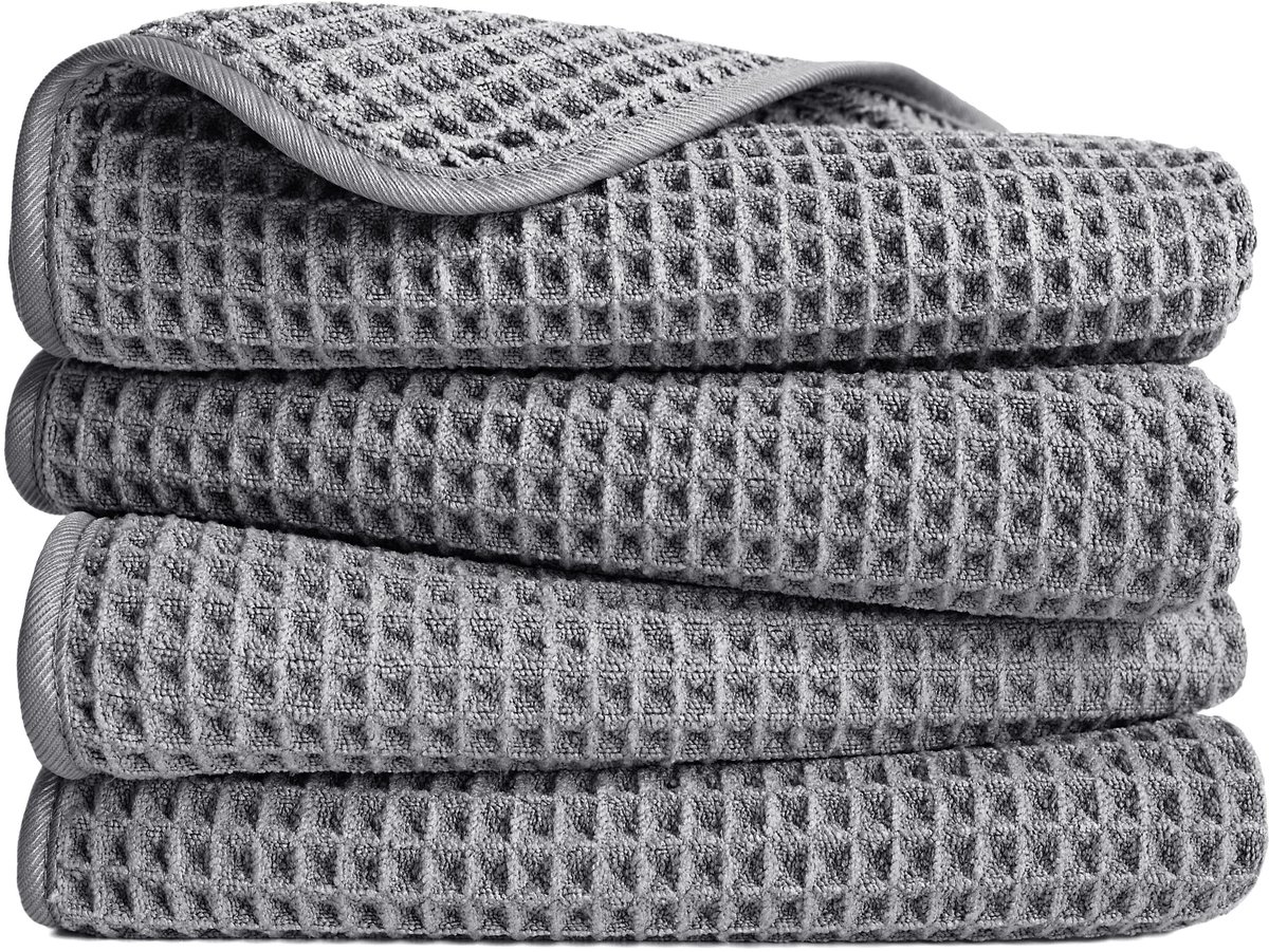 Omgoods - Microfiber Handdoek Set van 4, Sneldrogend en Absorberend