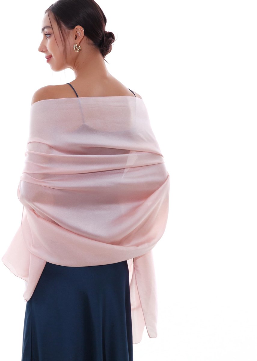 Omgoods- Stola Lichtgewicht - Omslagdoek 180x90 cm - Sjaal voor Vrouwen - Zacht en Ademend - Perfect voor Feest en Bruiloft