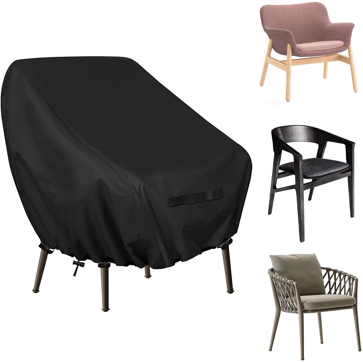 Omgoods - Tuinstoel Beschermhoes met 4 Gespen 89 x 97 x 74 cm