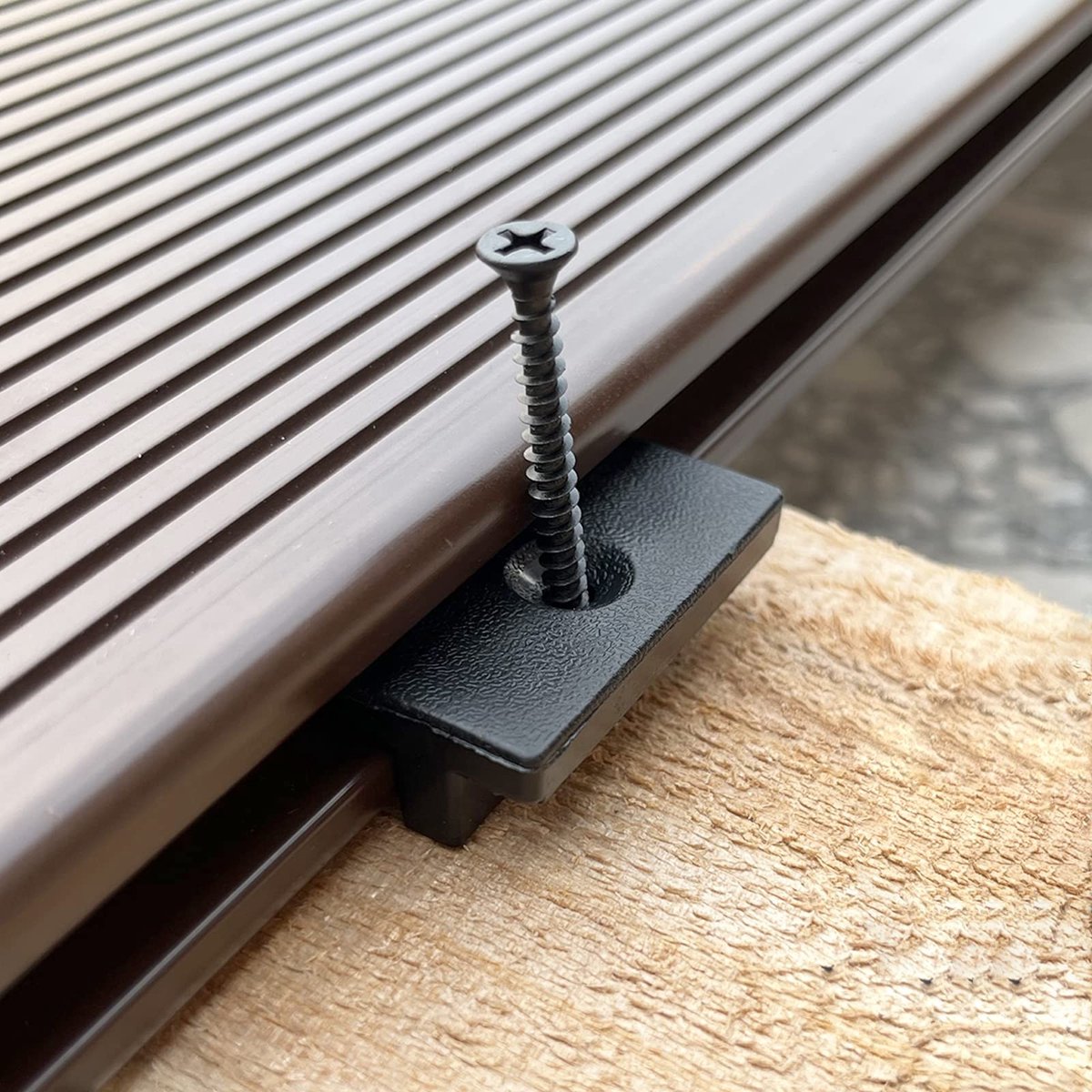 Omgoods - 100 Stuks Clips voor Terrasplanken - Verborgen Bevestiging met T-Clip