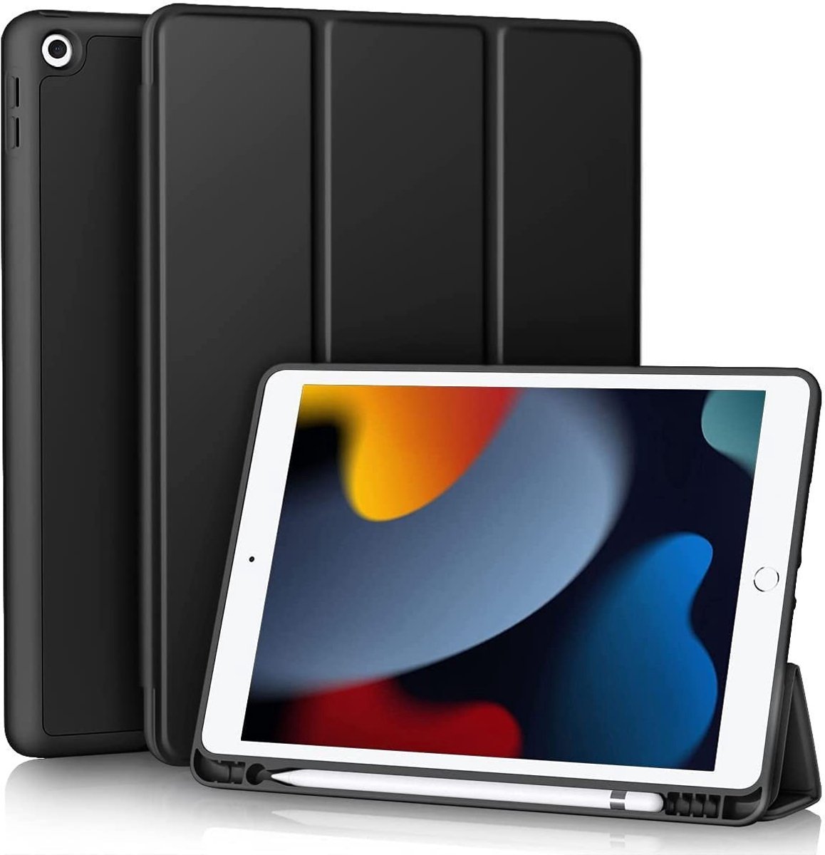 Omgoods - iPad 9/8/7 Generatie Hoes - Schokbestendige Rugged Armor Case met Penhouder
