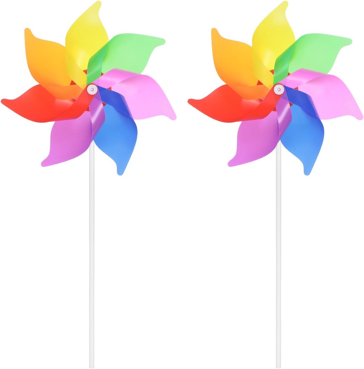 METERXITY 2 sets windspinner - 35,9 x 20,3 cm zwenkwielen voor tuin en tuin, van toepassing op tuindecoratie/tuindecoraties buiten/achtertuin decoratie/tuin kunst (regenboog windmolen)
